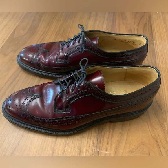 Johnston & Murphy mens wing tip dress shoes (burgundy) s-l400.jpg main image 3